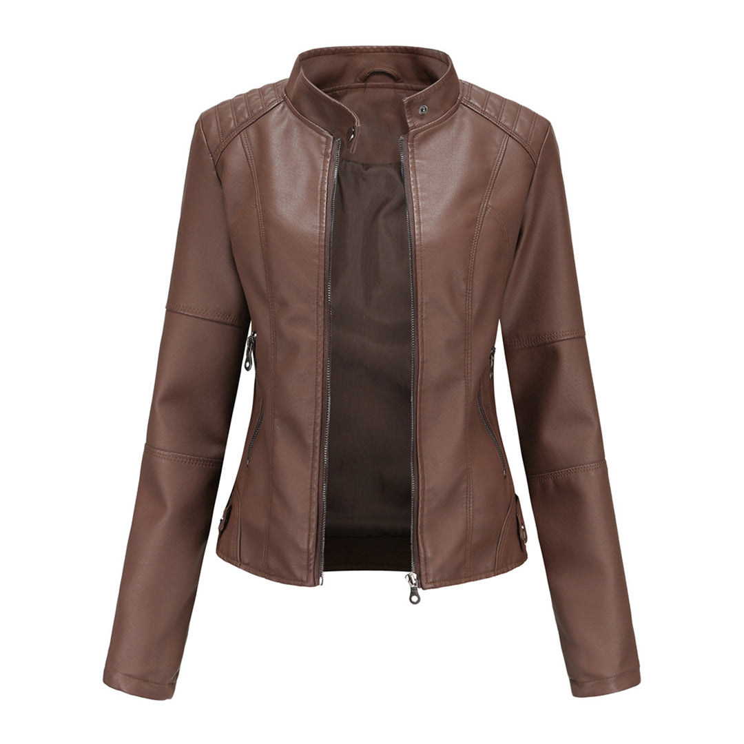 Stylish Tailored Leather Jacket for Women