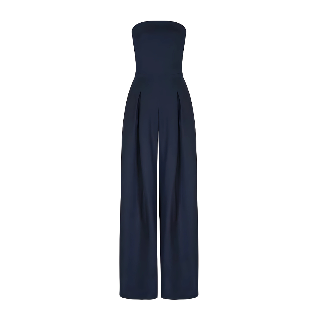 Combinaison élégante bustier à jambes larges avec poches