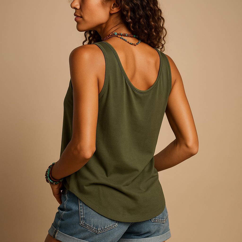 Women’s Casual V-Neck Loose Fit Tank Top