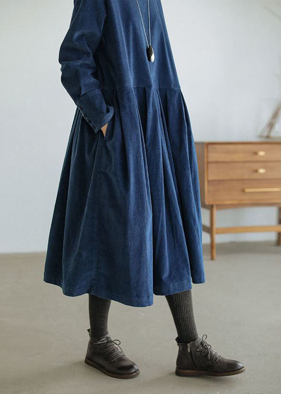 Robe midi trapèze à manches longues pour femme