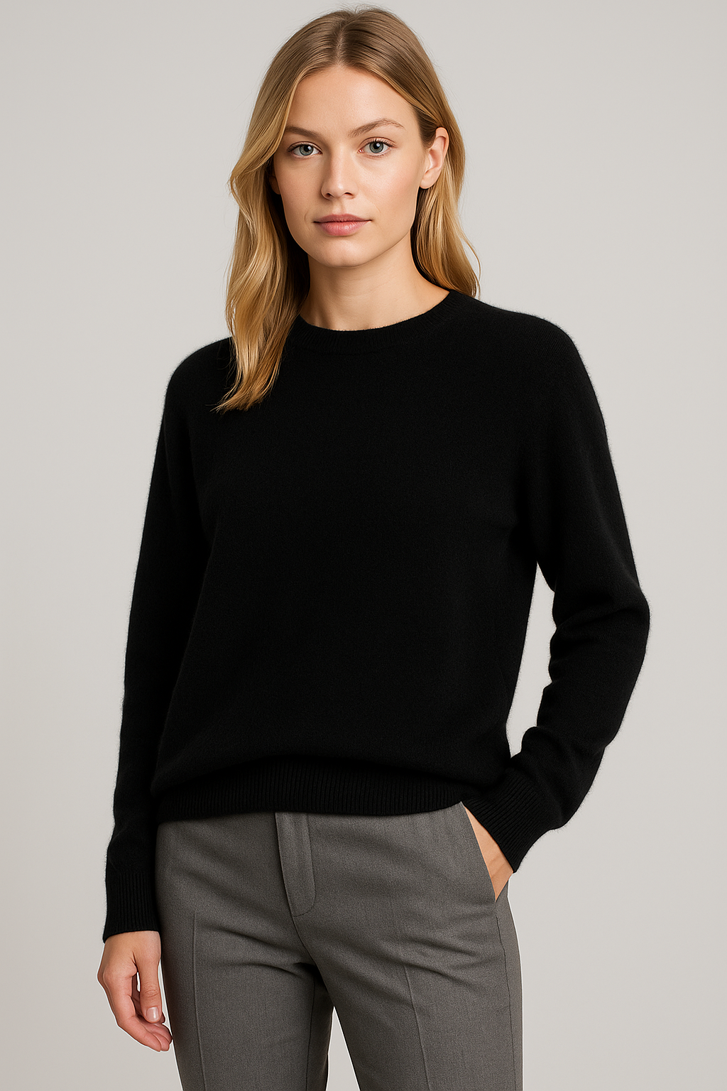 Women's Classic Crew Neck Pullover Sweater