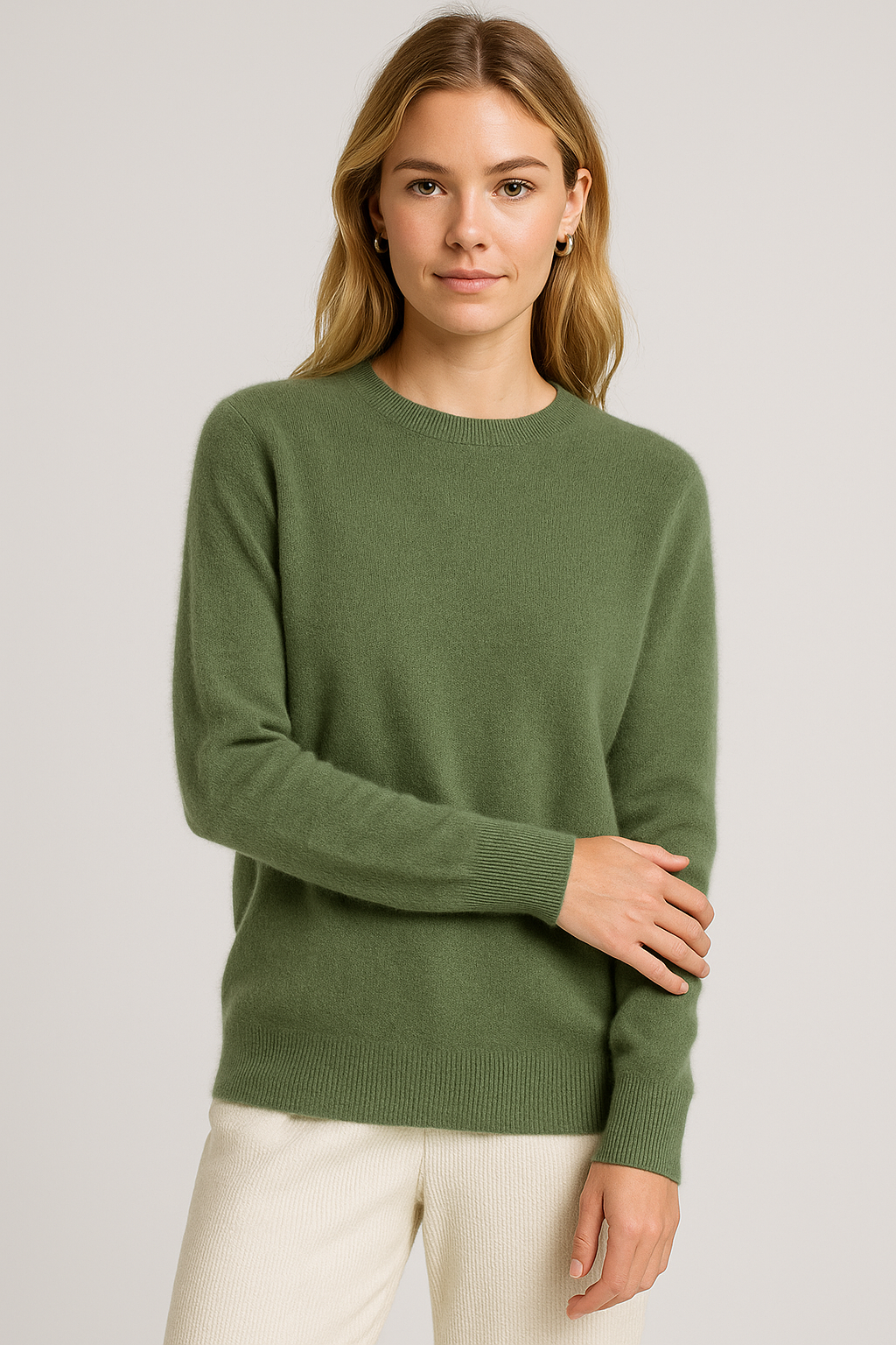 Women's Classic Crew Neck Pullover Sweater