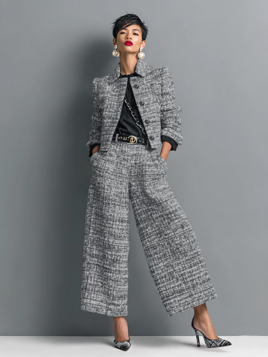Women's 2-Piece Tailored Jacket and Pants Set