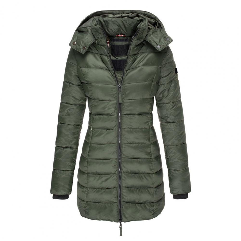 Cappotto invernale oversize da donna imbottito con cappuccio