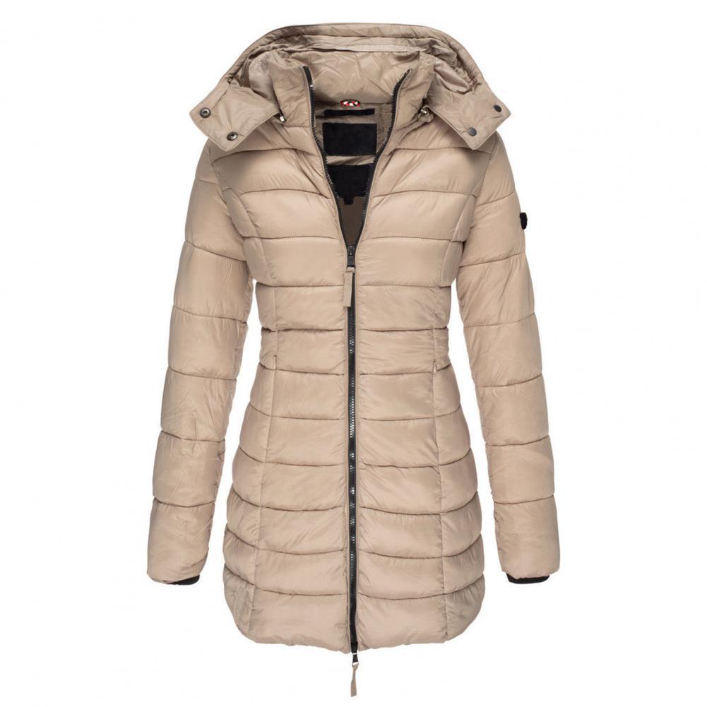 Cappotto invernale oversize da donna imbottito con cappuccio