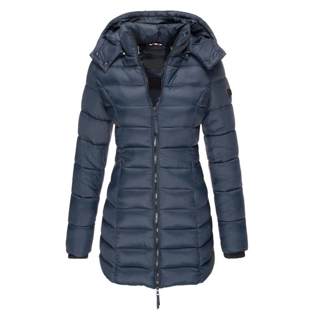 Cappotto invernale oversize da donna imbottito con cappuccio
