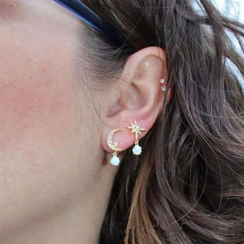 Lori - Moon Star Earrings