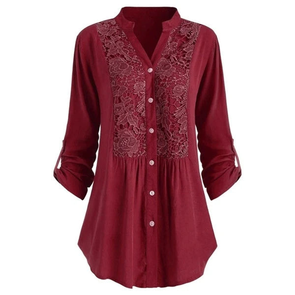 Lace - Detail Long Blouse