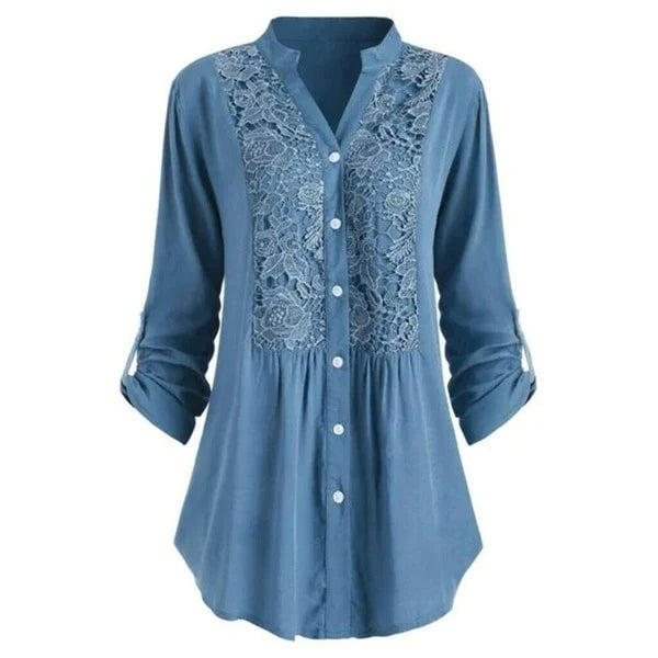 Lace - Detail Long Blouse