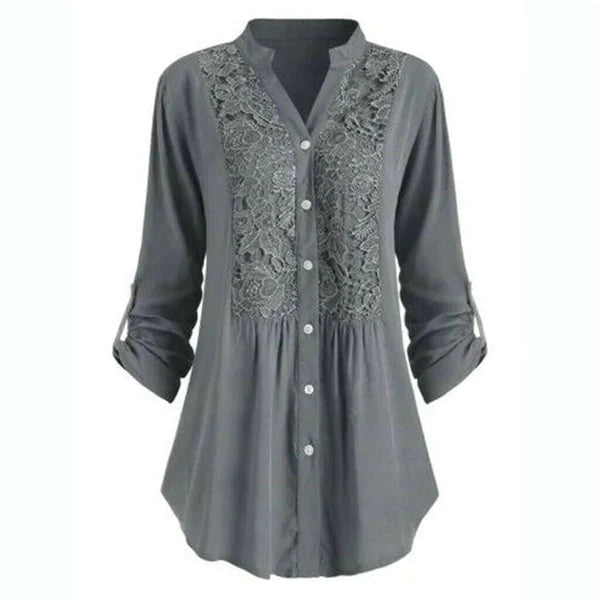 Lace - Detail Long Blouse