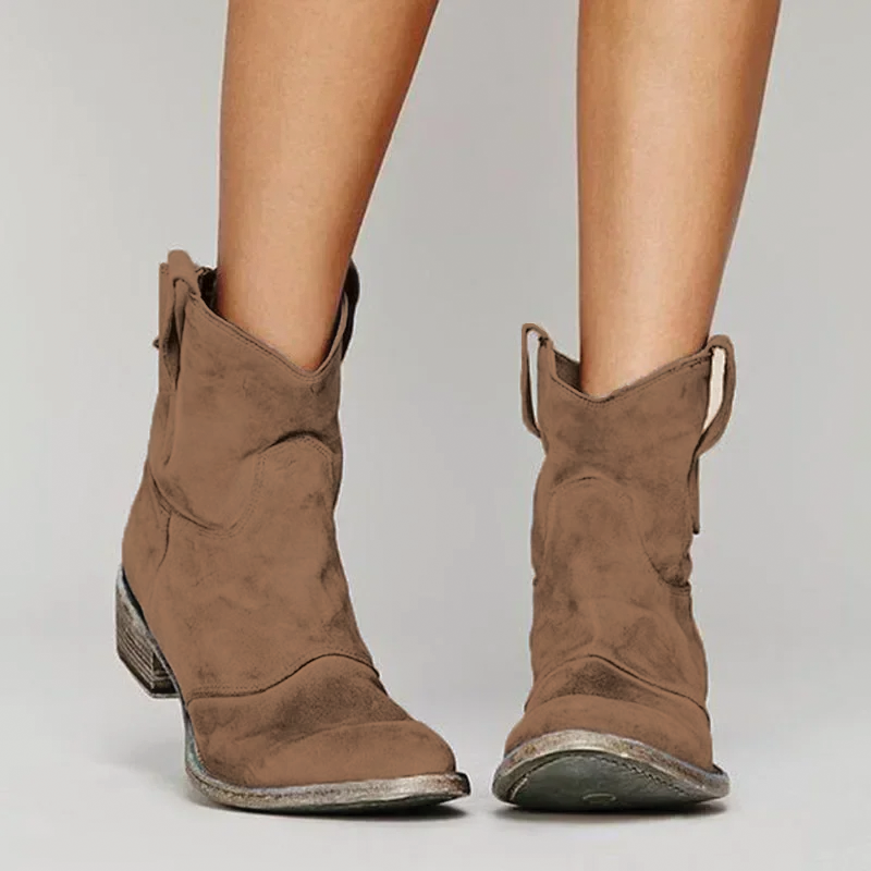 Zoe - Western Ankle Boots