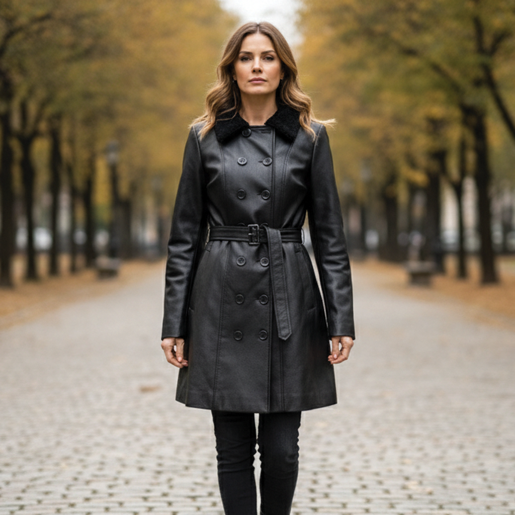 Victoria – Handmade Warm Leather Coat