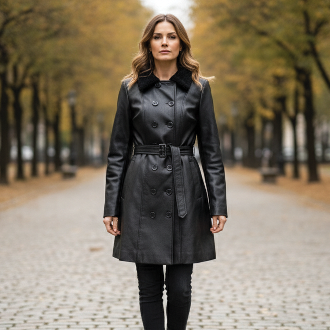 Victoria – Handmade Warm Leather Coat