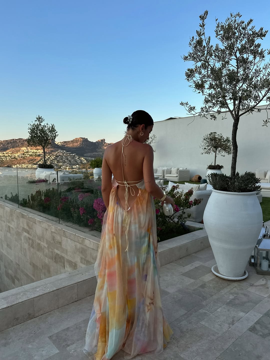 Women’s Bohemian Halter Flowy Maxi Dress