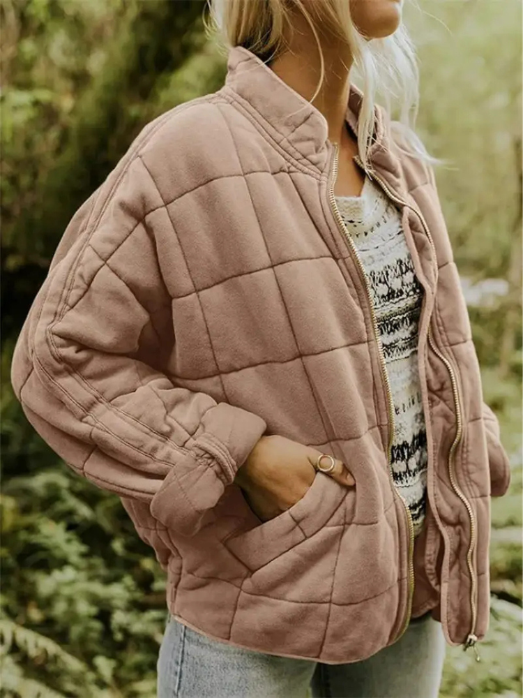 Women's Quilted Lightweight Jacket with Pockets
