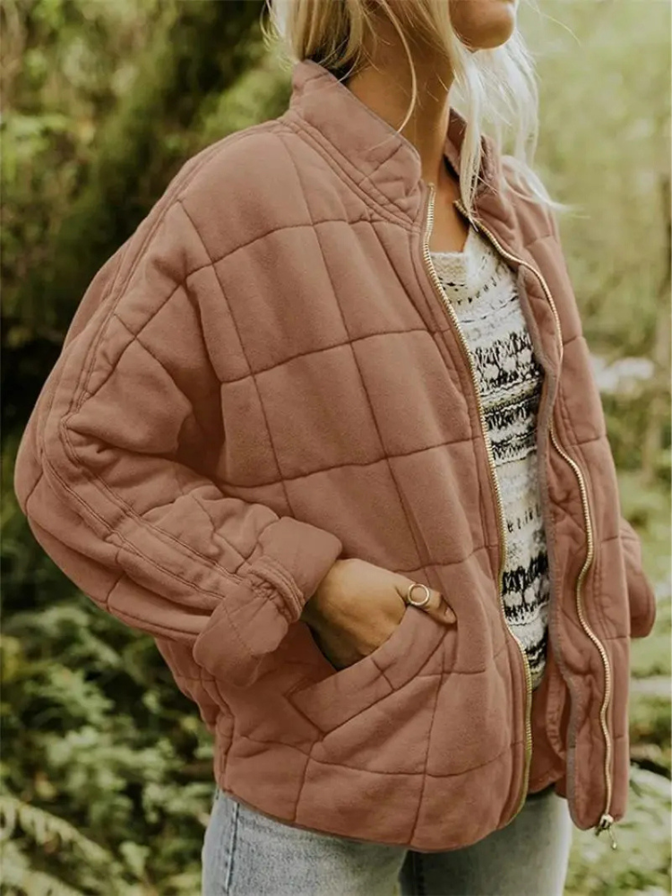 Women's Quilted Lightweight Jacket with Pockets
