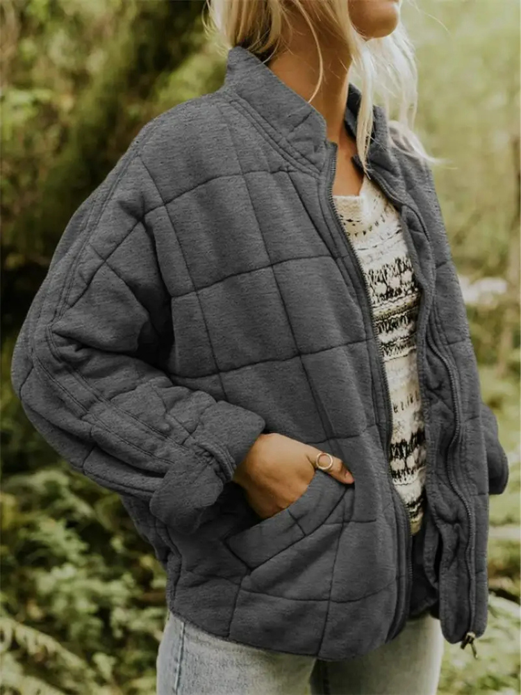 Women's Quilted Lightweight Jacket with Pockets