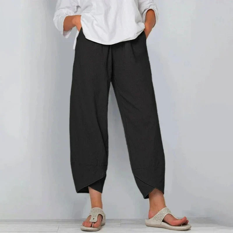 Relaxed High-Waisted Wide Leg Casual Pants for Women