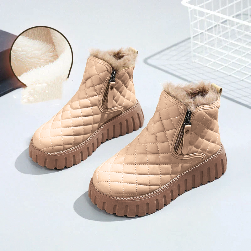 Lily - Checkered Ankle Boots