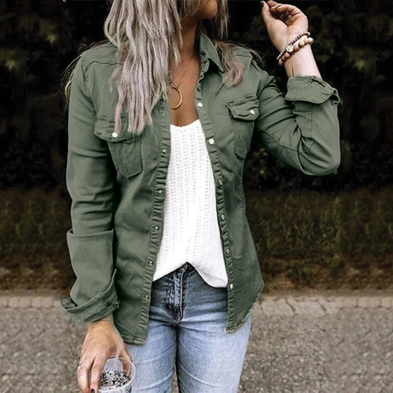 Arya - Lightweight Denim Shirt Jacket
