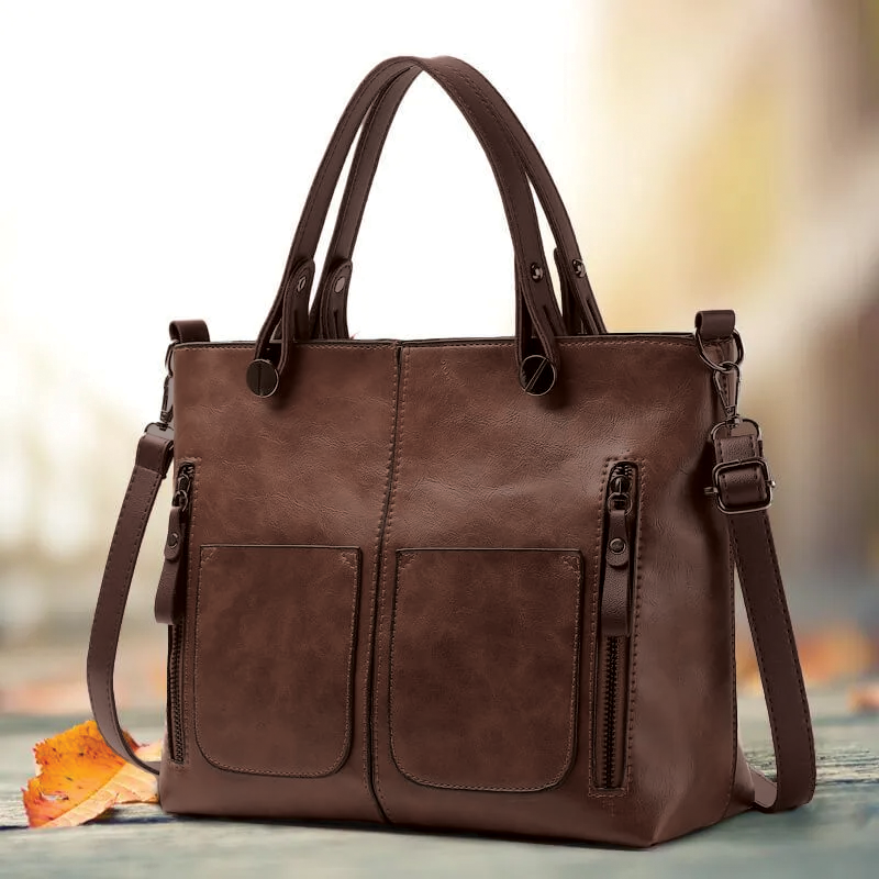 Delilah - Vegan Leather Structured Tote Handbag
