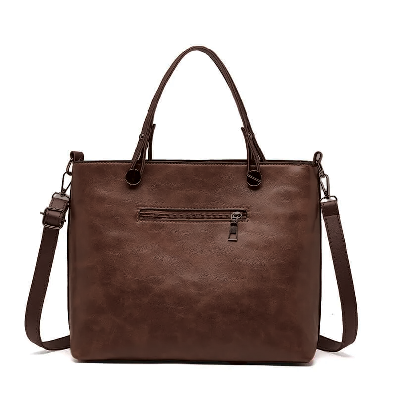 Delilah - Vegan Leather Structured Tote Handbag