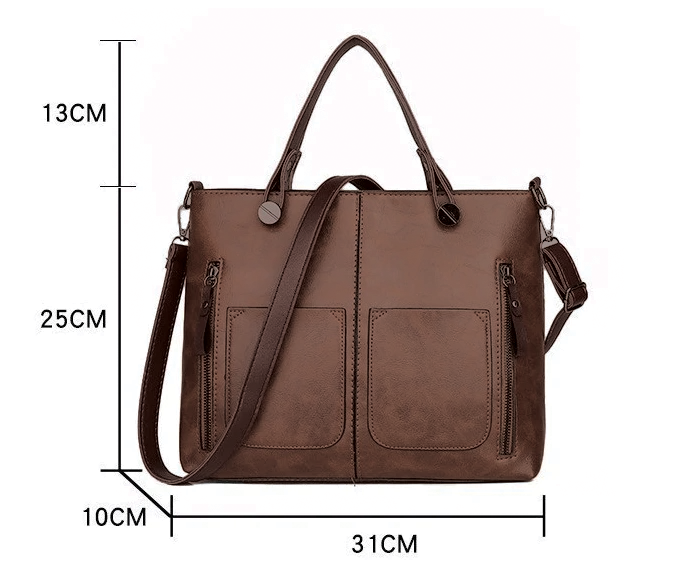 Delilah - Vegan Leather Structured Tote Handbag