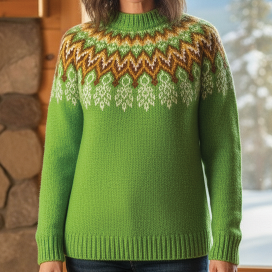Christina - Patterned Knit Sweater