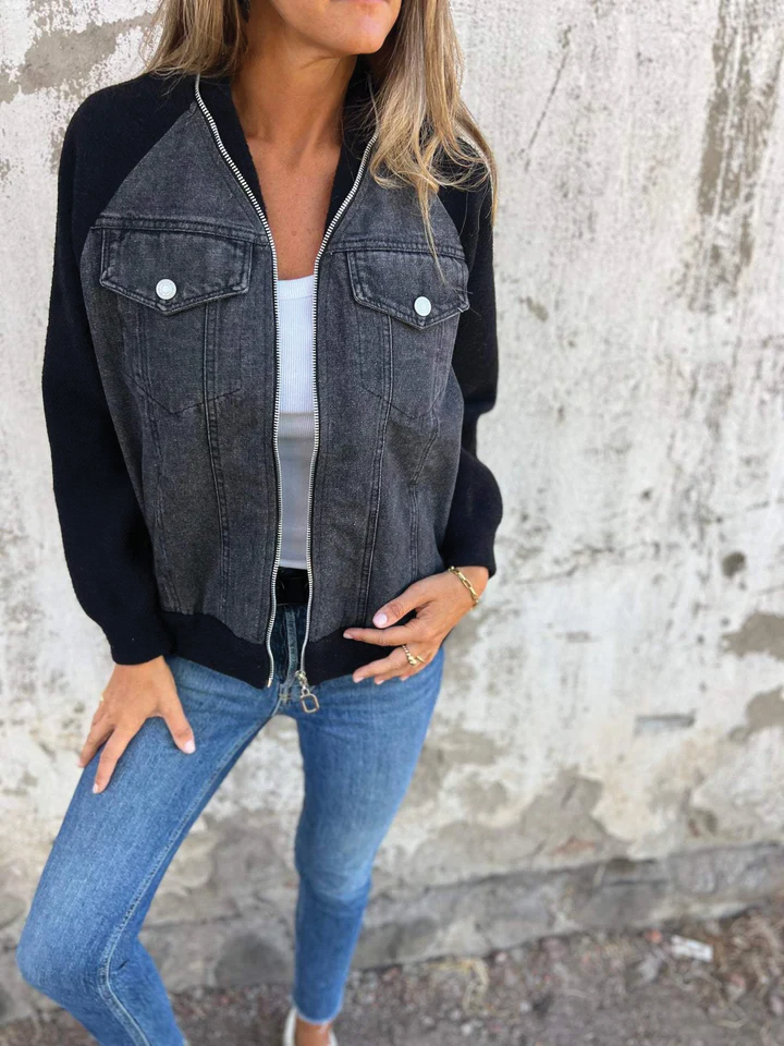 Jill - Zip-Up Denim Jacket