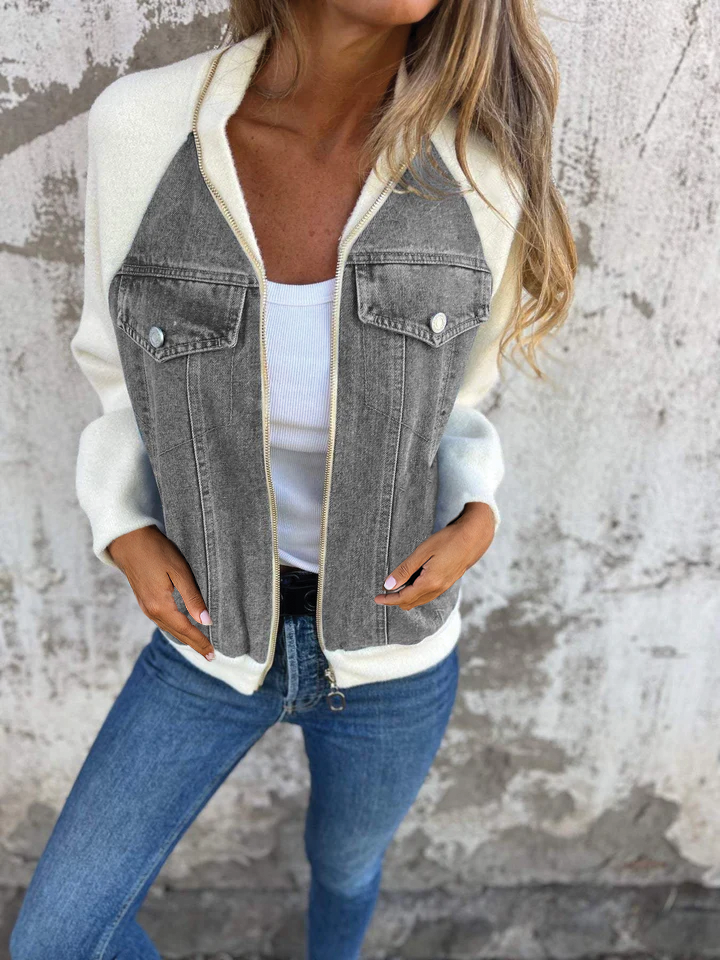 Jill - Zip-Up Denim Jacket
