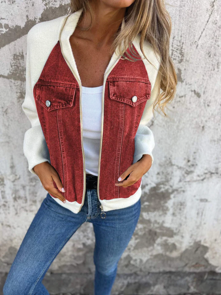 Jill - Zip-Up Denim Jacket