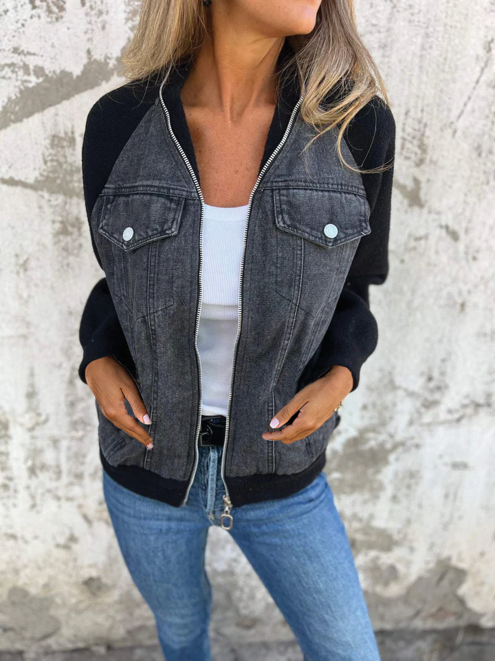 Jill - Zip-Up Denim Jacket