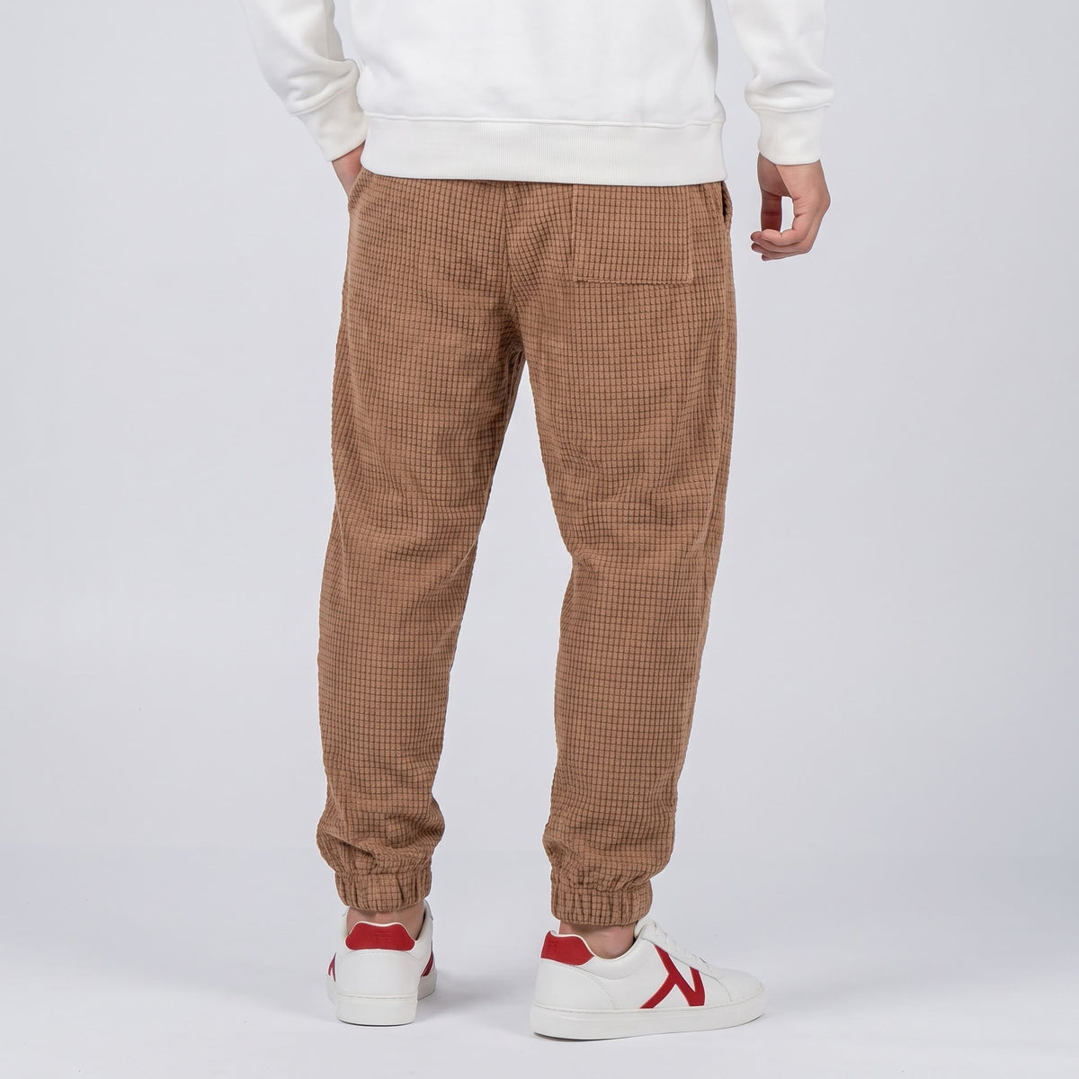 Pantaloni jogger da uomo in velluto a coste con vita regolabile con coulisse