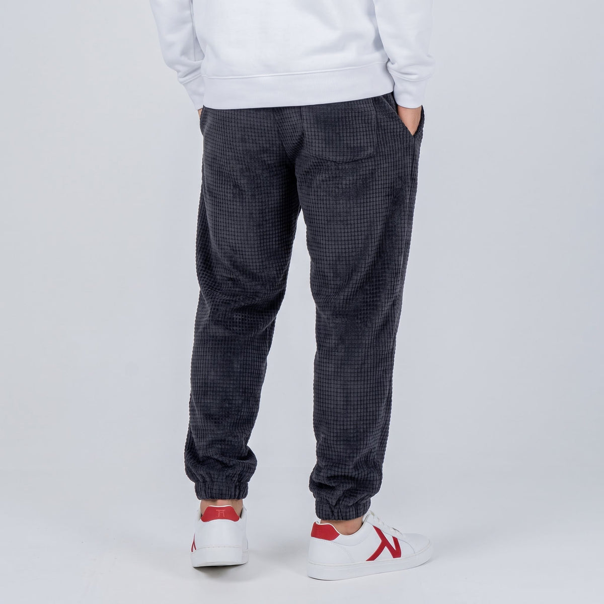 Pantaloni jogger da uomo in velluto a coste con vita regolabile con coulisse
