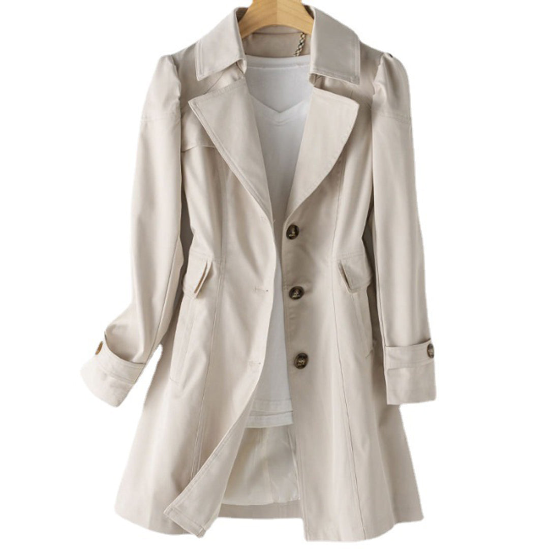 Women's Tailored Button Front Trench Coat