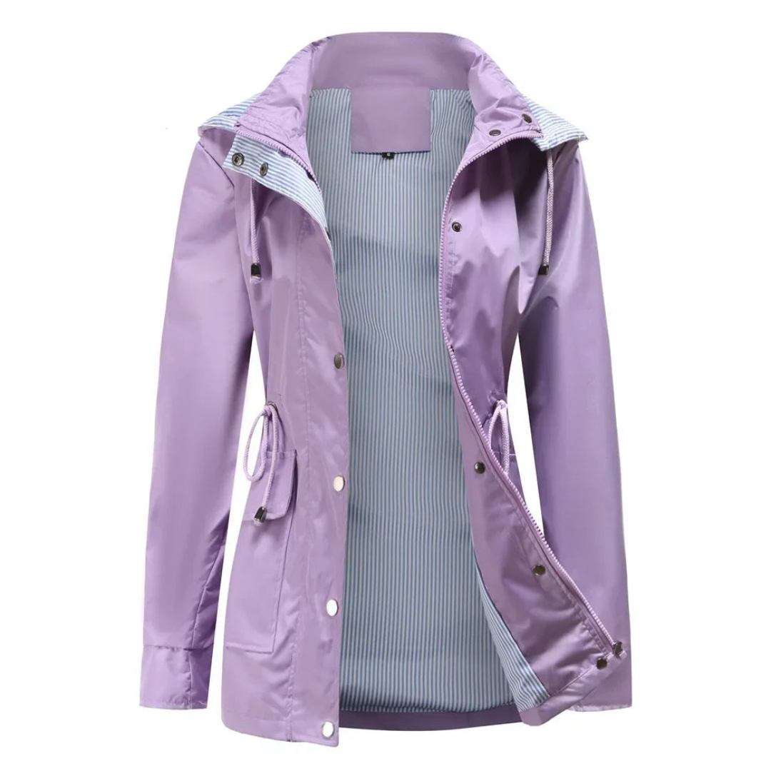 Impermeabile da donna con cappuccio removibile