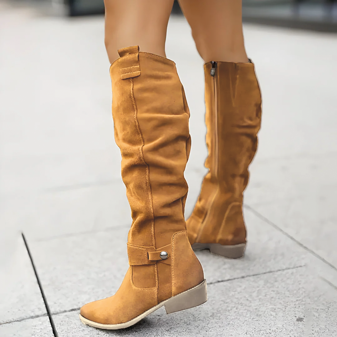 Stylish Suede Knee High Boots