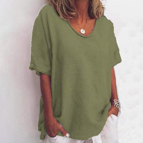 Claire - Linen-Look T-Shirt