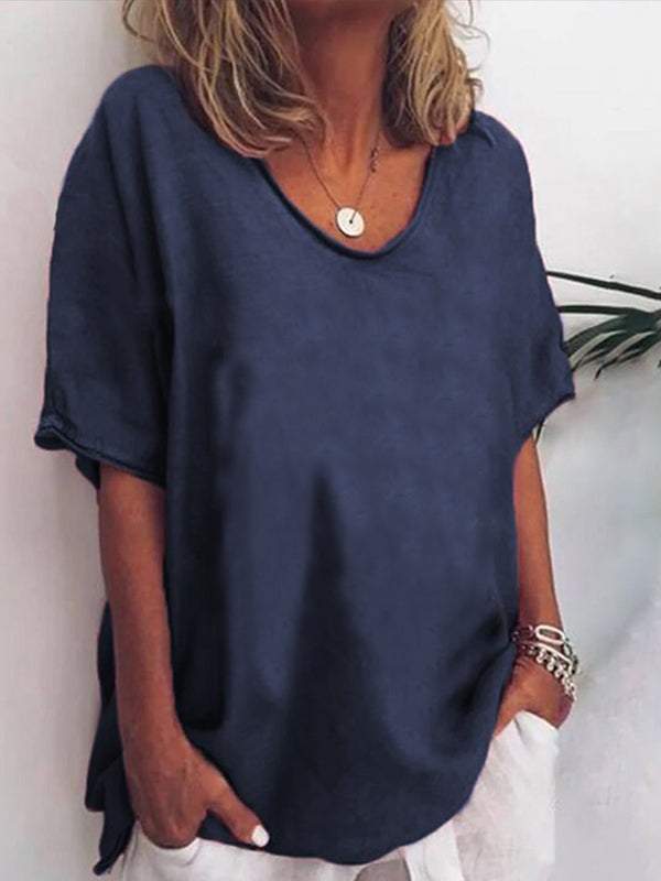 Claire - Linen-Look T-Shirt