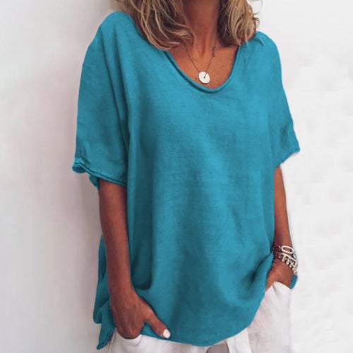 Claire - Linen-Look T-Shirt
