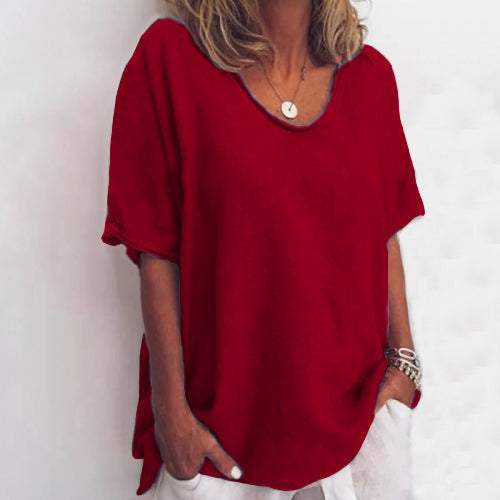 Claire - Linen-Look T-Shirt