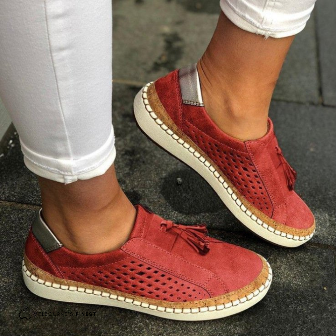 Stylish Perforated Slip-On Shoes for Comfort