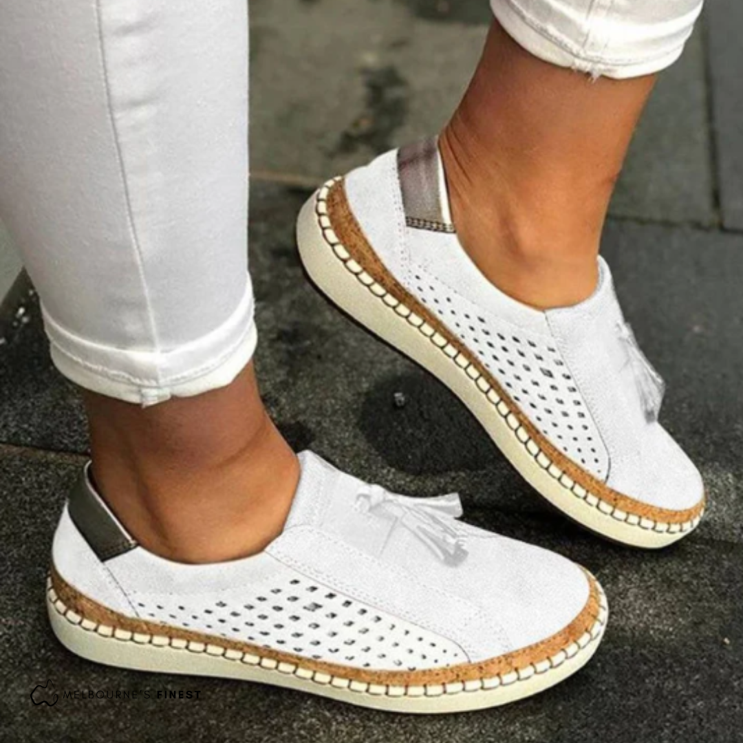 Stylish Perforated Slip-On Shoes for Comfort