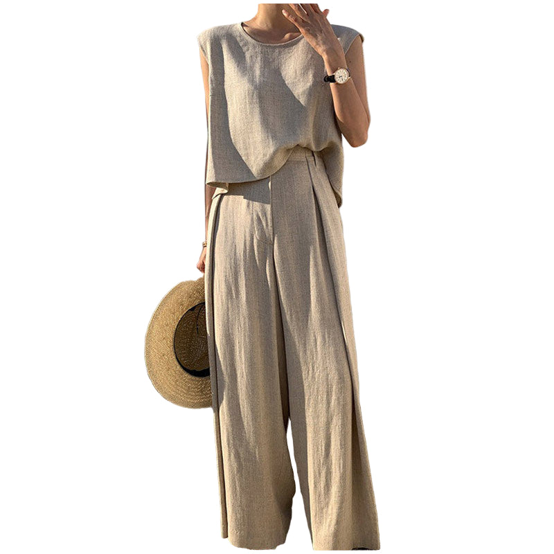 Ensemble débardeur ample et pantalon à jambes larges