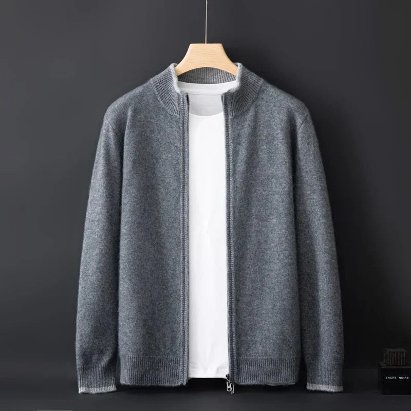 Kayden – Wool Zip-Up Sweater