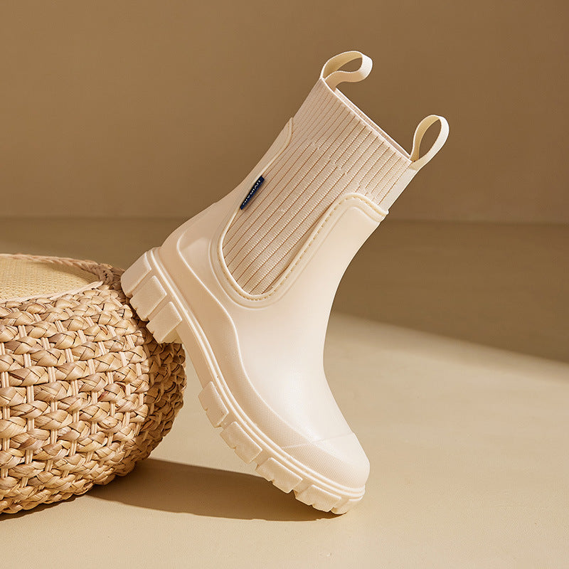 Women's Waterproof Chelsea Slip-On Rain Boots