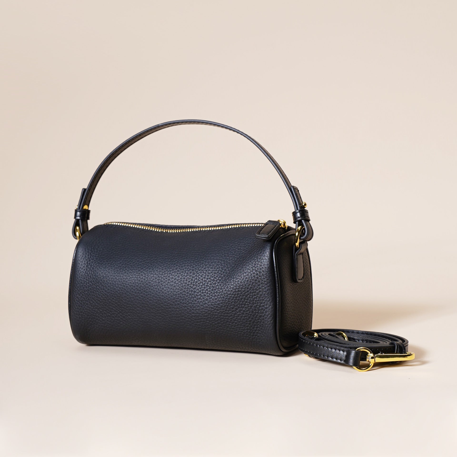 Angela - Shoulder Leather Baguette Bag