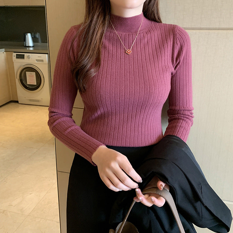 Aurora - Ribbed Turtleneck Top