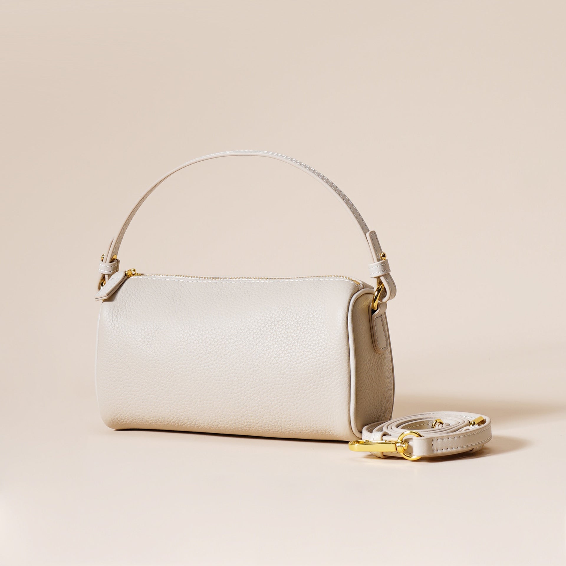 Angela - Shoulder Leather Baguette Bag