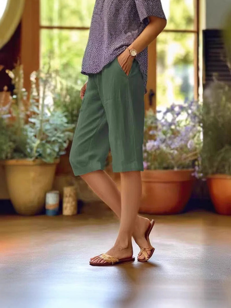 Casual Knee-Length Summer Shorts for Women